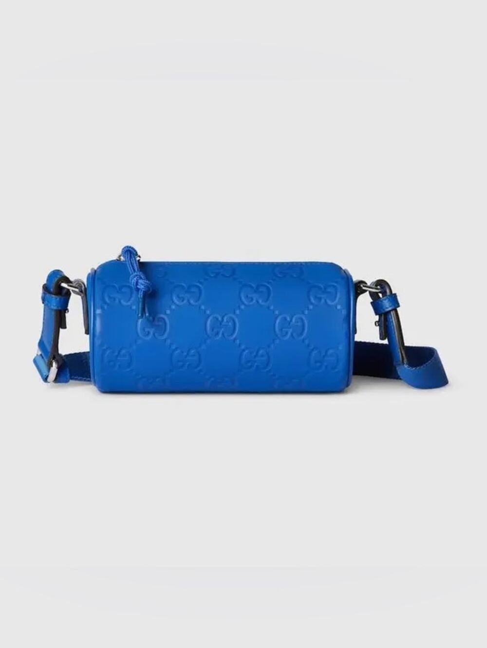 Gucci GG Monogram Mini Cylinder Crossbody Bag Blue